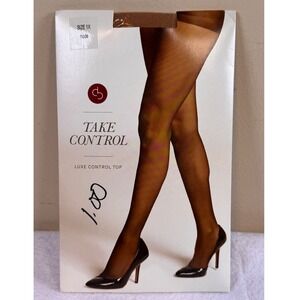 Dressbarn Take Control Luxe Control Top Tights Nude Size 1X